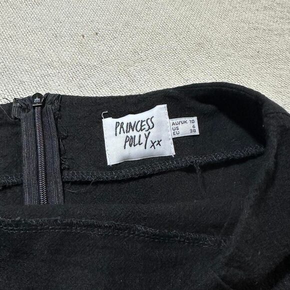 Princess Polly Black Mini Skirt with Zipper - Picture 3 of 5